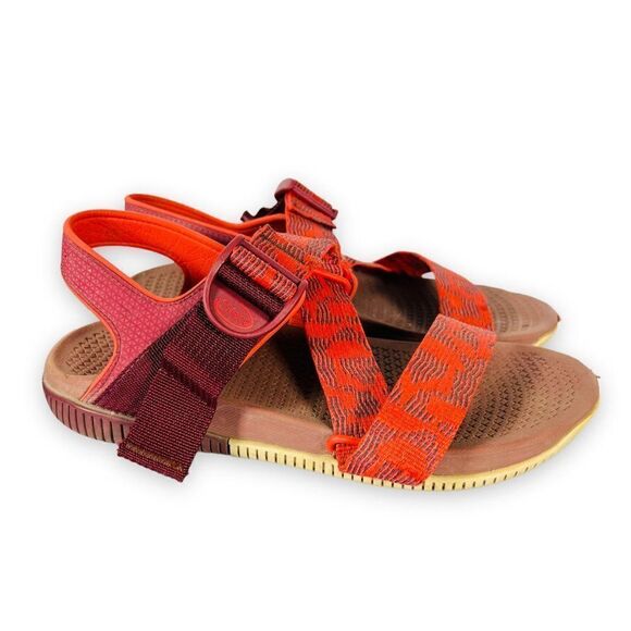Chaco Confluence Grenadine Sports Sandals Reddish Orange J106934 Women's 7 - Picture 4 of 10